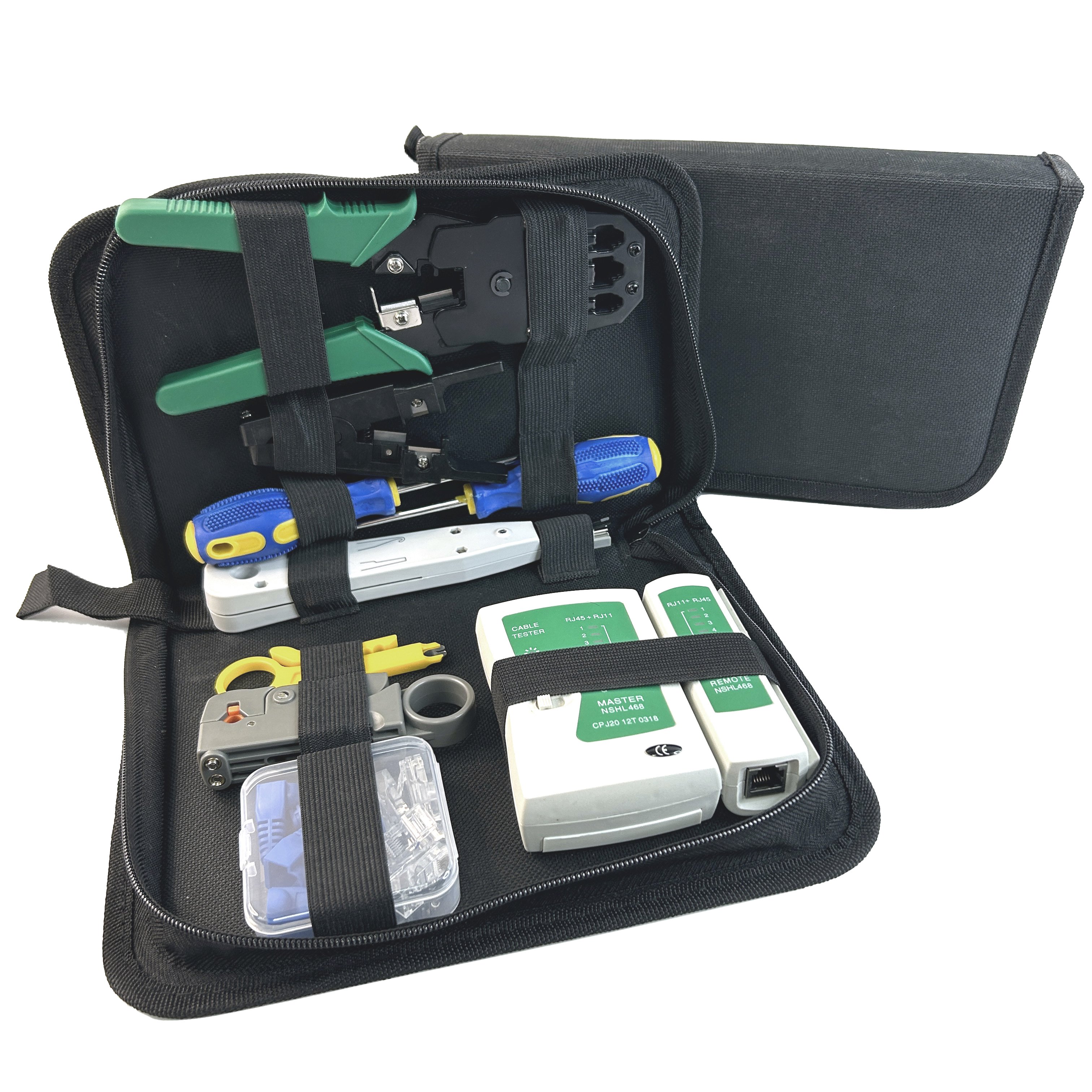 New Arrival Multifunctional tool boxes RJ45 9 in 1 crimping tool bags tool sets