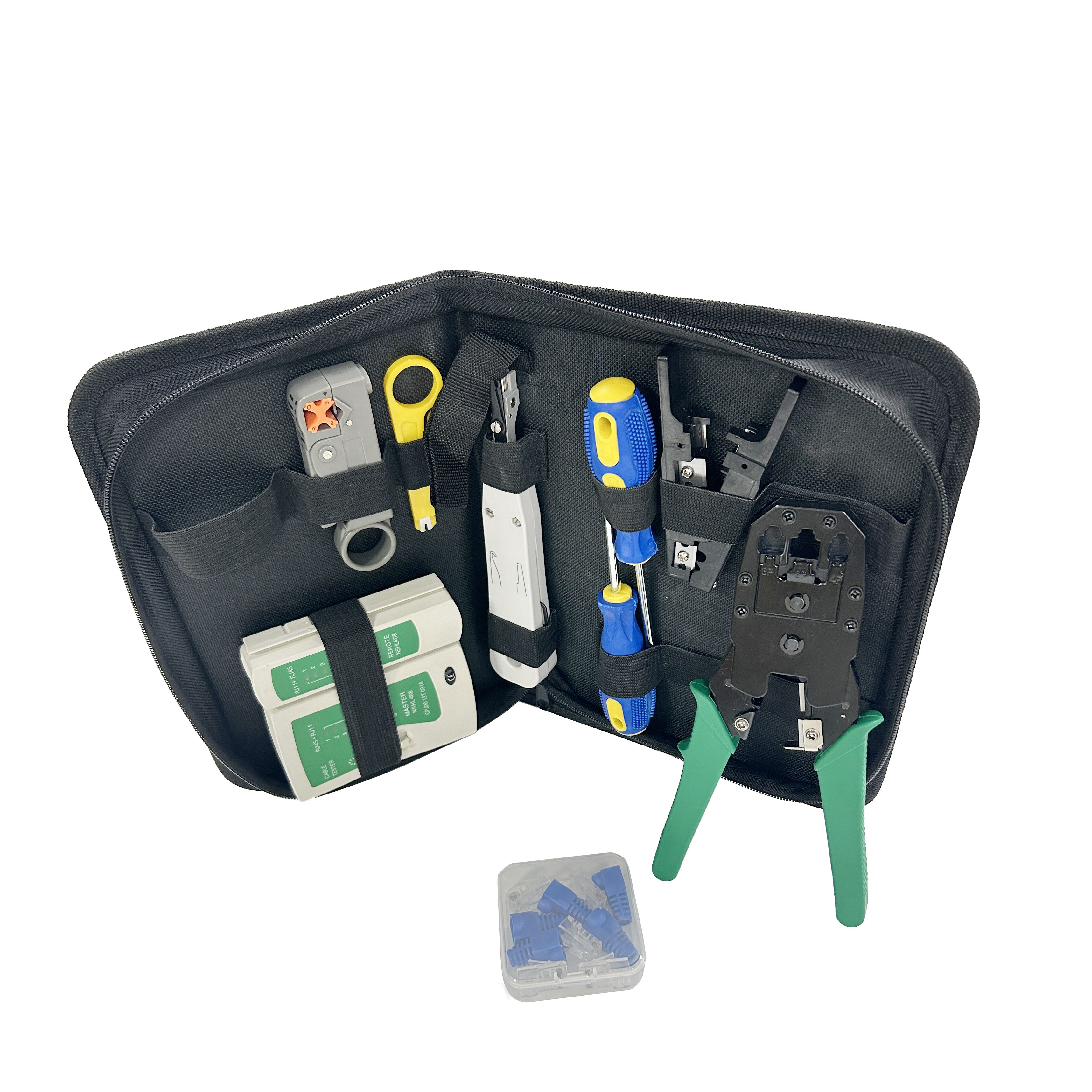 New Arrival Multifunctional tool boxes RJ45 9 in 1 crimping tool bags tool sets