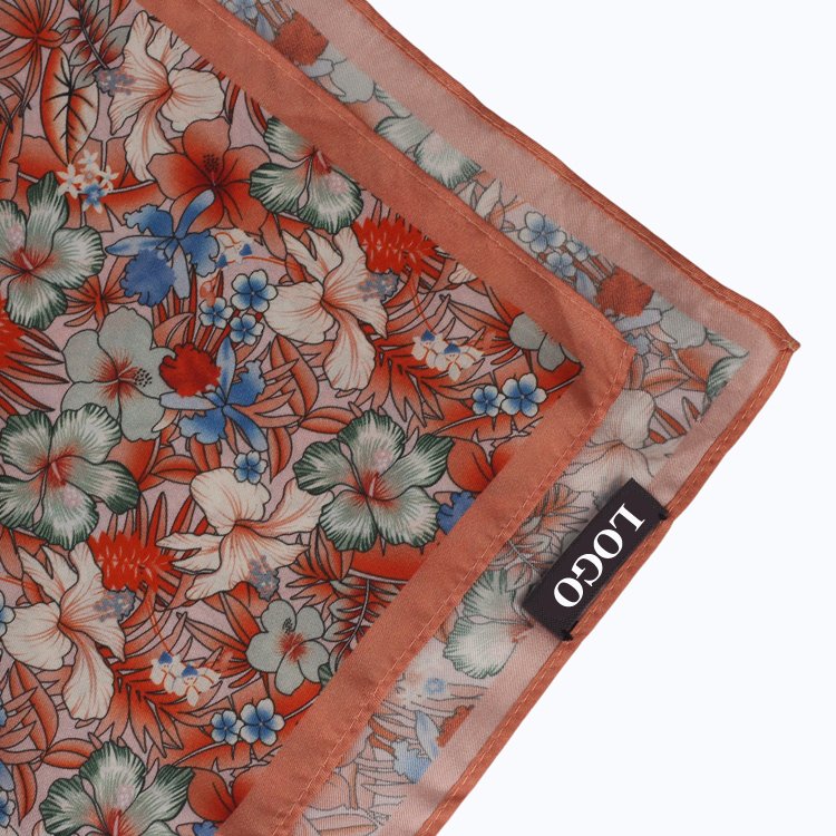 Silk Factory Wholesale High Quality Handkerchief Italian Print Fabric Pocket Square For Party Custom Hanky For Men