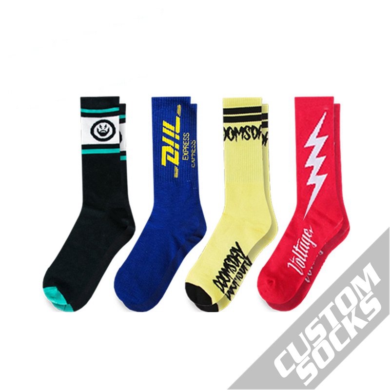 New Arrival Design Your Crew Sock Knitted Men Sock Custom Logo Cotton Casual Sox
