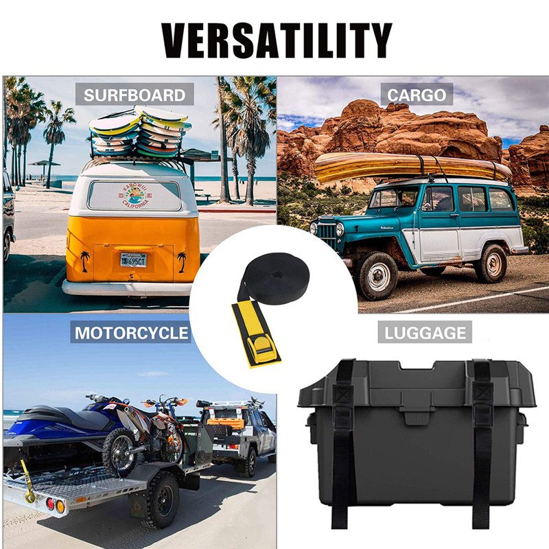 Customized adjustable elastic tool polyester lashing safety strap car luggage cargo tie down strap with cam buckle