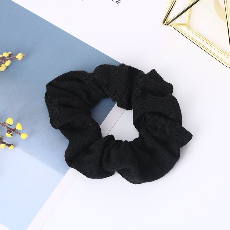 Custom Fashion Women Accessory Bulk Elastic Hair Ties bands Solid Satin hair rubberbands Girls Silk Hair Scrunchies