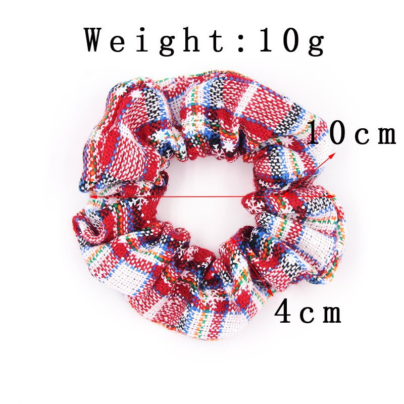 High Quality Soft Hair Accessories Scrunchies Fabric Elastic Band Cord Hair Ties Snowman Christmas Velvet Scrunchies For Girls