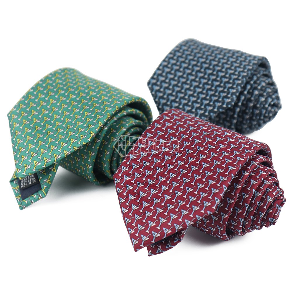 Drink Cup Twill Pattern Manufacturers Design Your Own All Over Custom Silk Print Necktie Mens Tie