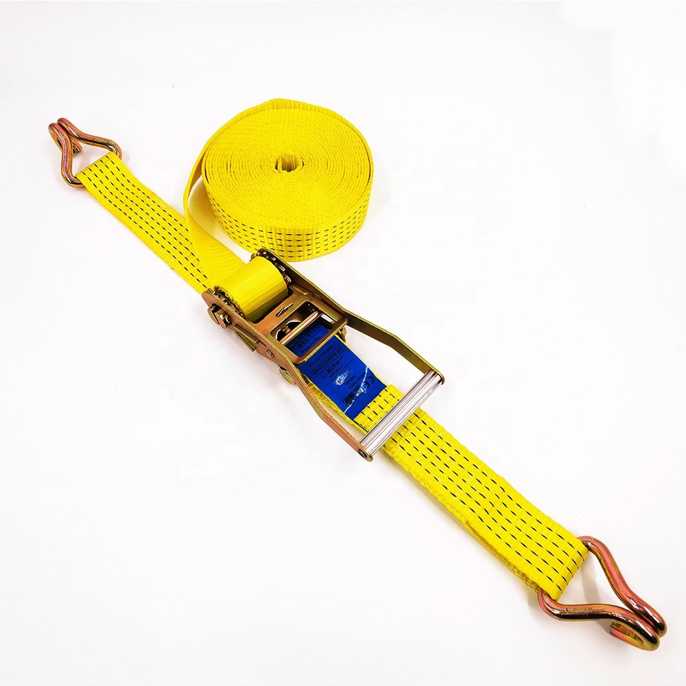 Heavy-duty 2-inch 5-ton logistics transportation bundled cargo belt container ratchet tie down