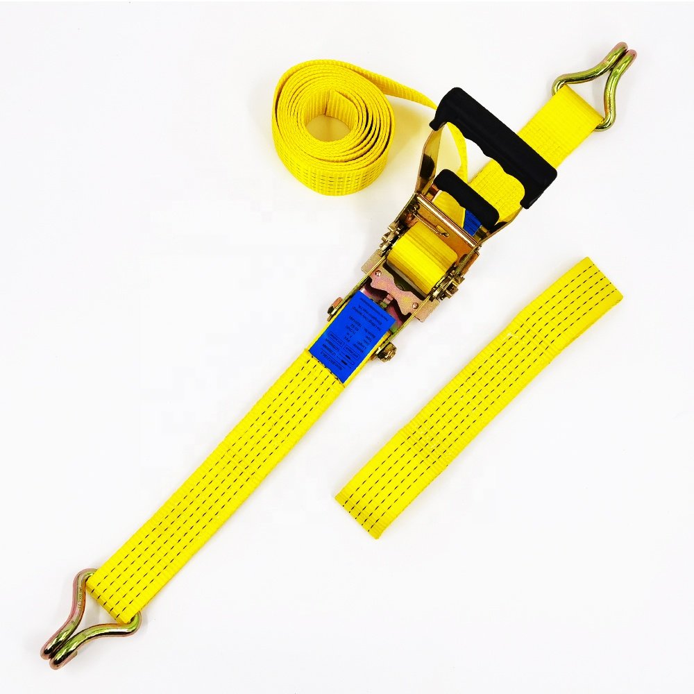 Heavy-duty 2-inch 5-ton logistics transportation bundled cargo belt container ratchet tie down