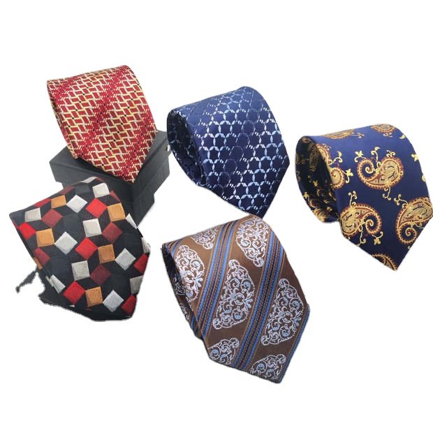 Custom Formal Custom Geometric Paisley Floral Flower Design Silk Ties Woven Jacquard Men Necktie Manufacturer