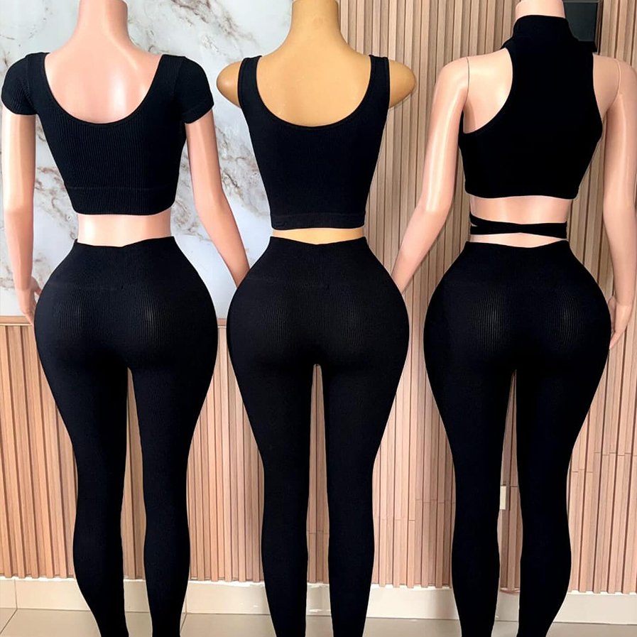 Huili Manufacturer Custom Ladies 2 Piece Set Workout Long Sleeve Crop Top & Leggings Women Slimming Gym Wear Fitness Yoga Set
