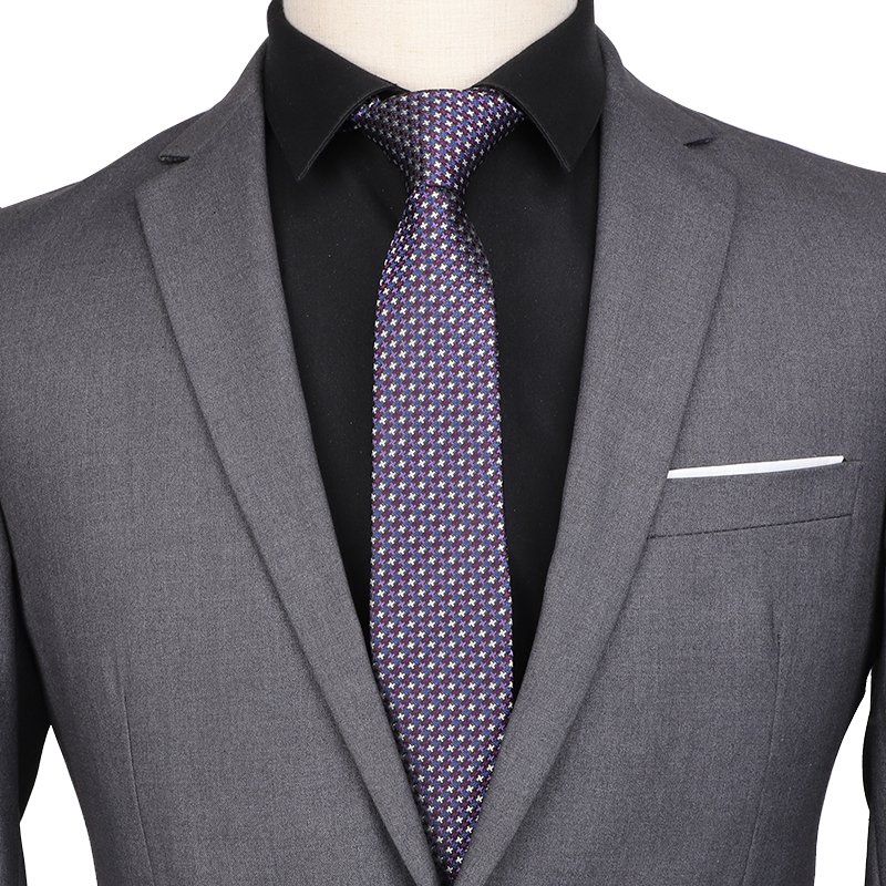 High-end Design Floral Patterned Men Polyester Neckties Luxury Business Ties