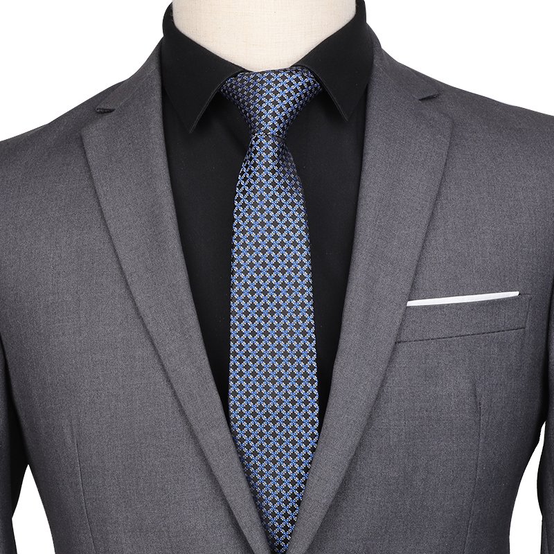 High-end Design Floral Patterned Men Polyester Neckties Luxury Business Ties