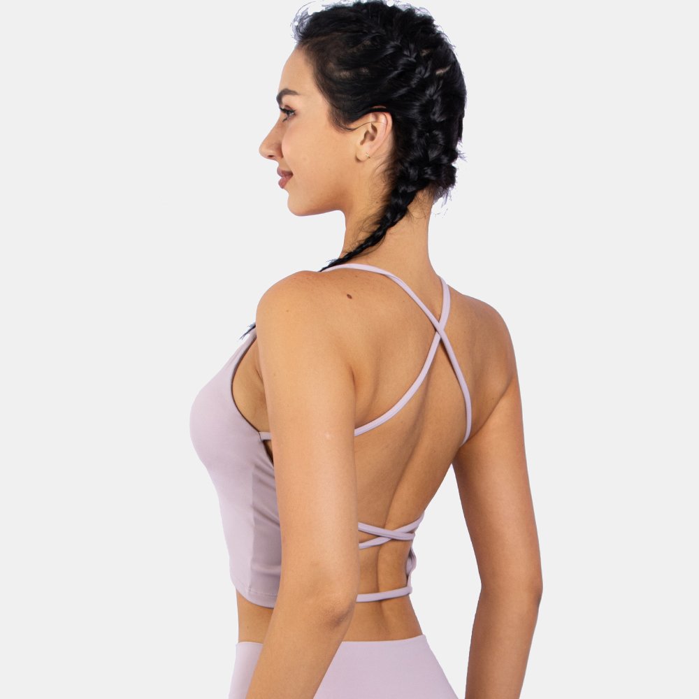 Stylish Gym Fitness 7 Colors Cross Beauty Back Thin Straps Breathable Plus Size Sports Bra