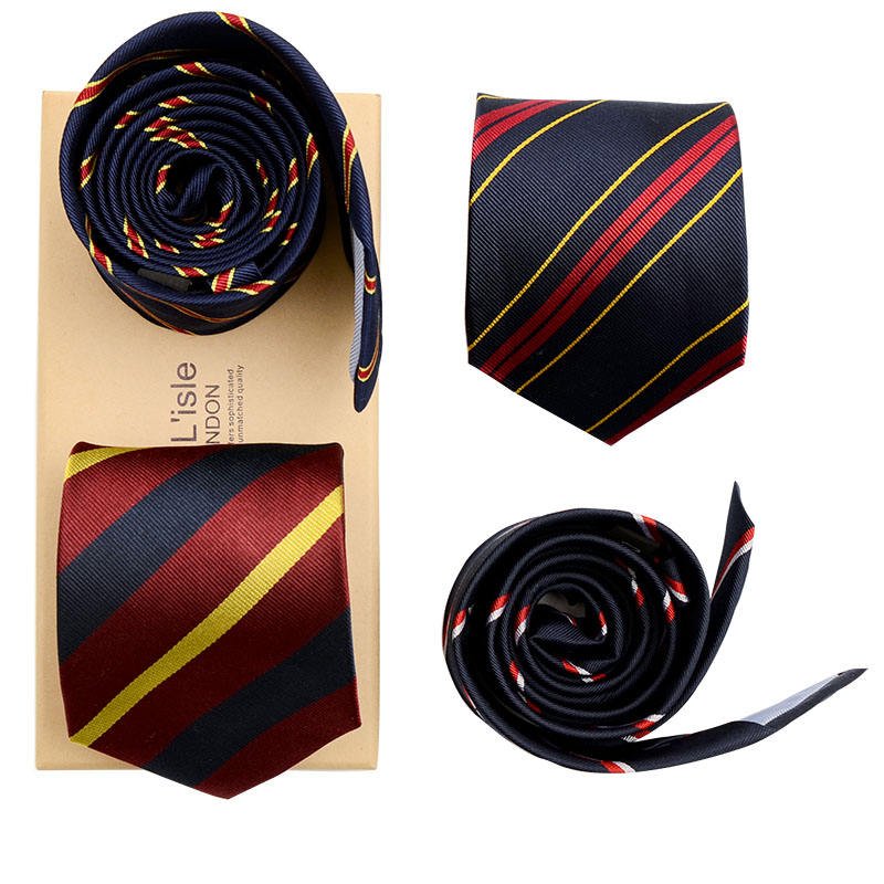 Newest Popular Handmade Organic Silk Necktie OEM Service High Quality Jacquard Woven Stripe Pattern Fashion Tie For Wholesale
