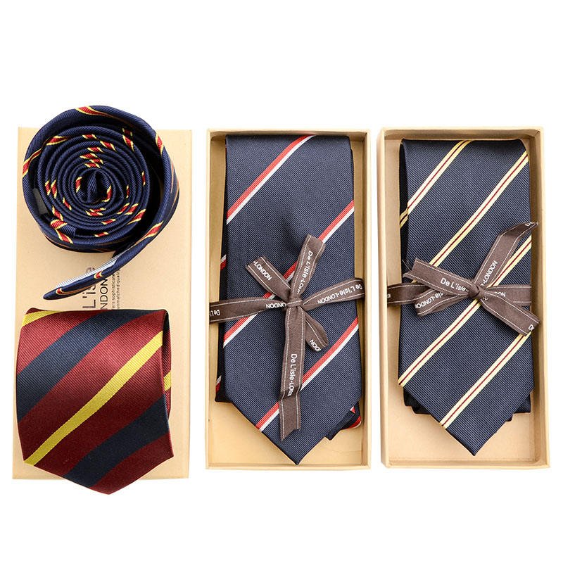 Newest Popular Handmade Organic Silk Necktie OEM Service High Quality Jacquard Woven Stripe Pattern Fashion Tie For Wholesale