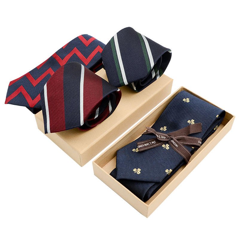 Newest Popular Handmade Organic Silk Necktie OEM Service High Quality Jacquard Woven Stripe Pattern Fashion Tie For Wholesale