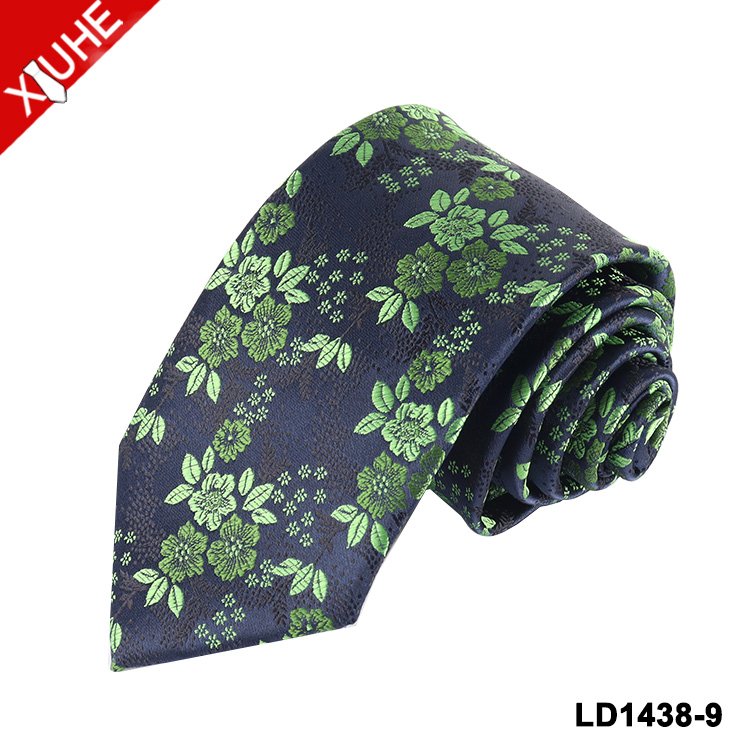 New Design Party Neckties Colorful Silk Woven Men Neck Tie Mens Floral Custom Polyester Ties