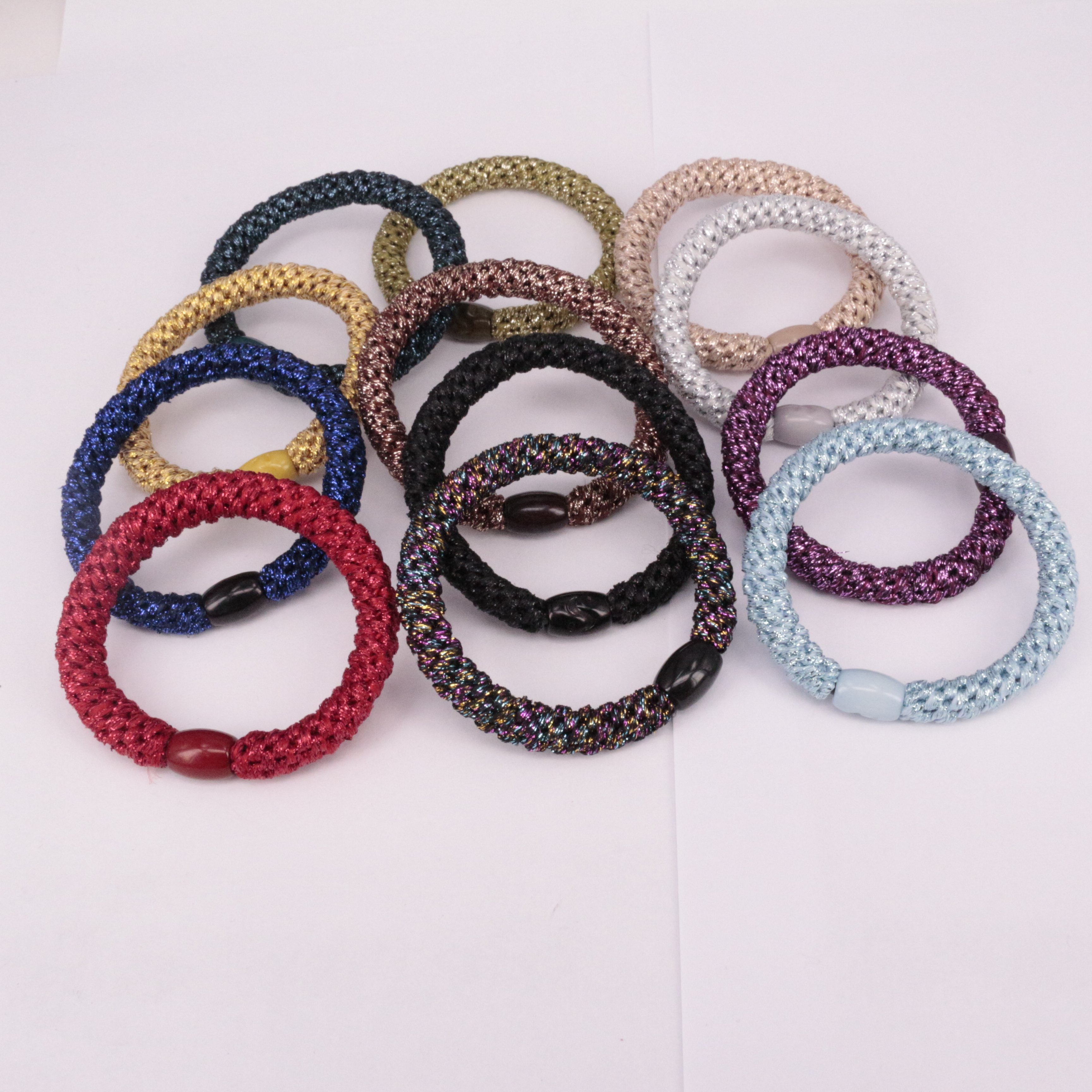 2024 New Arriving Korean 6cm Hair Satin Elastic Hair Tie Scrunchies for women