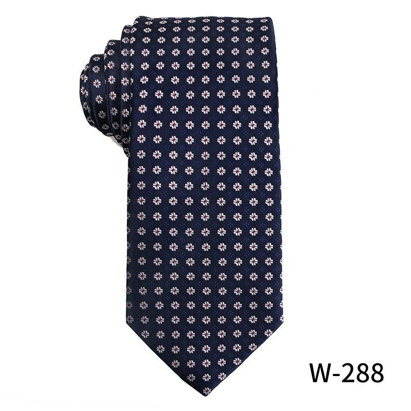 Navy Blue Men's Floral Ties, Handmade 7.5CM 100% Polyester Fabric Neck Ties For Men, Custom Formal Business Suit