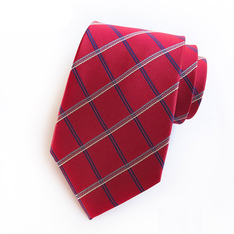 Custom Club Logo Mens Woven Jacquard Neckties Striped Design Neck Ties Polyester Neck Tie Polyester Ties For Men