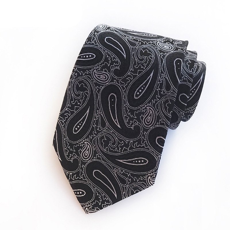 Custom Club Logo Mens Woven Jacquard Neckties Striped Design Neck Ties Polyester Neck Tie Polyester Ties For Men
