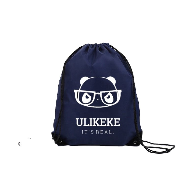 Ulikeke Factory USA Custom Sports Drawstring Bag Big Polyester Tie Dye with Logo Football 100% Silk Blue Tote Drawstring Bags