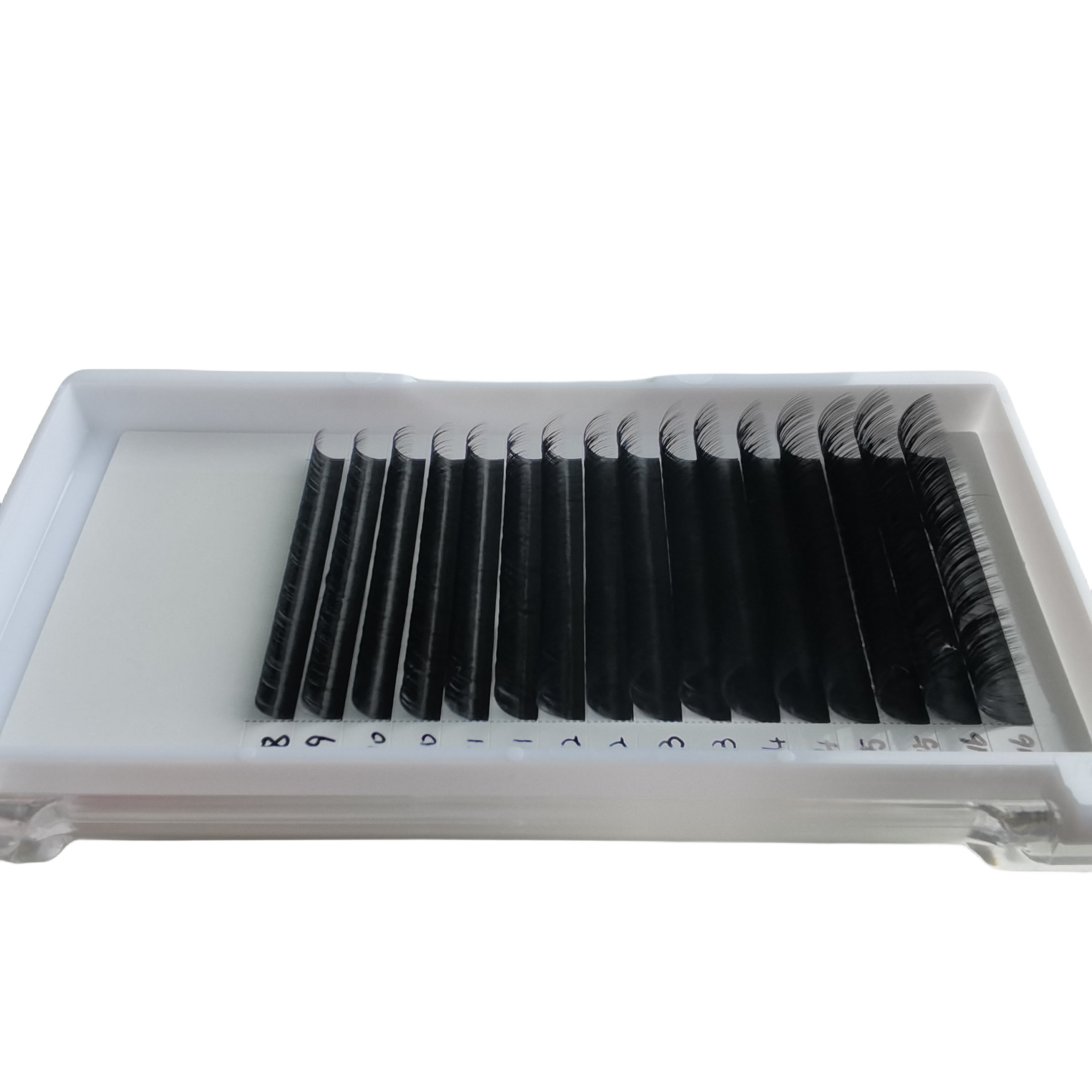 Private Label Eyelash Extension Tray 0.02 0.03 0.05 0.07 Cashmere Mink Silk Easy To Graft Volume Lash Extension