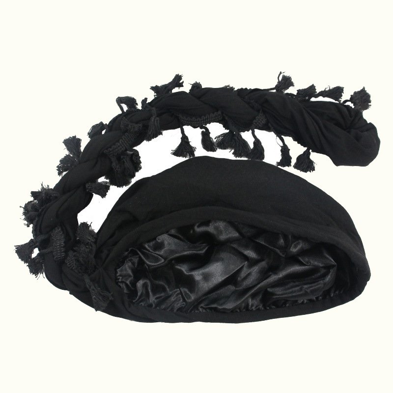 Turban for Men Vintage Twist Head Wraps Satin Lined Halo Turban for WoMen Modal and Satin Turban Scarf Tie