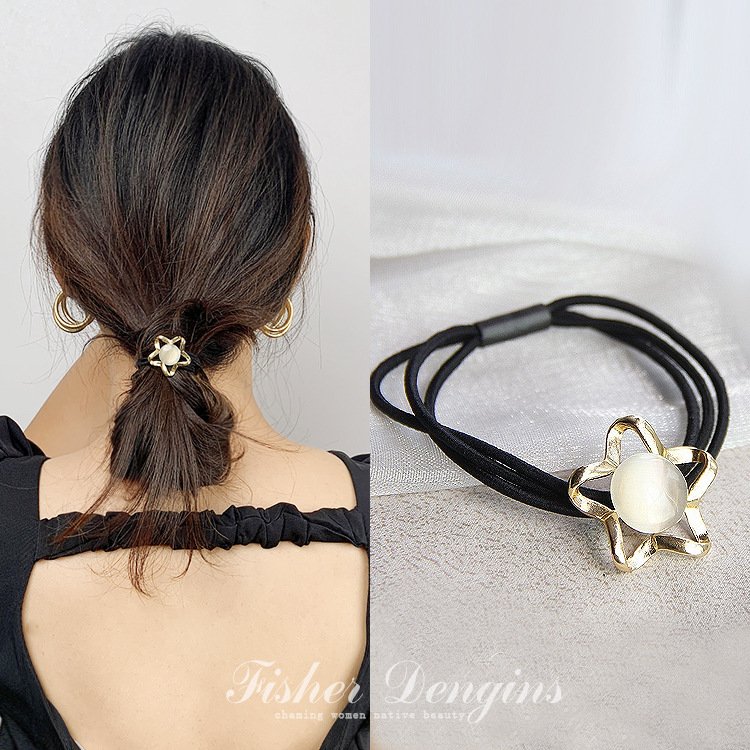 New arrival korean girls' hair ties High ponytail opal hair rubber band women Hair Accessories