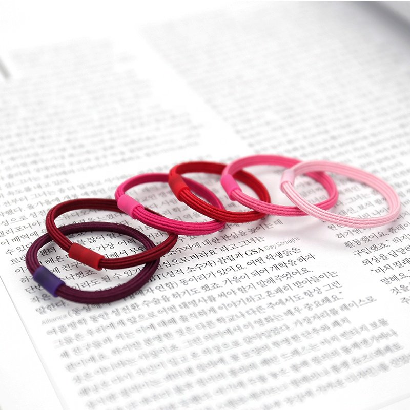 Ins 100Pcs Multi color Winter Hair Ties Set No Metal Hair Bands Elastic Colorful Baby Girl Ponytail Holder