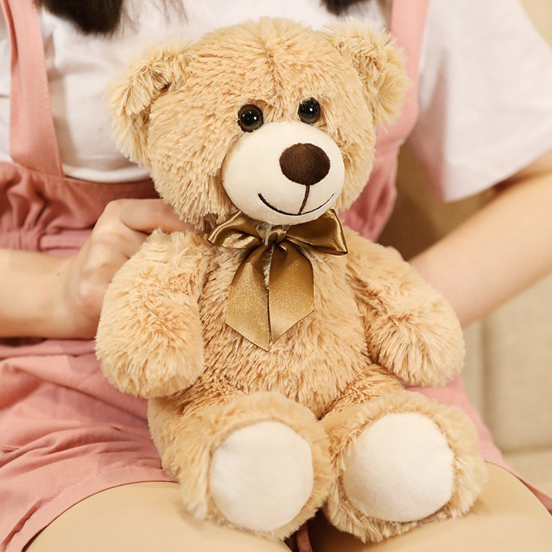 Factory Direct Bear 35cm Plush Toys New Design Cute Colorful Bow Tie Teddy Bear OEM ODM Custom Super Soft Plush Stuffed Toys