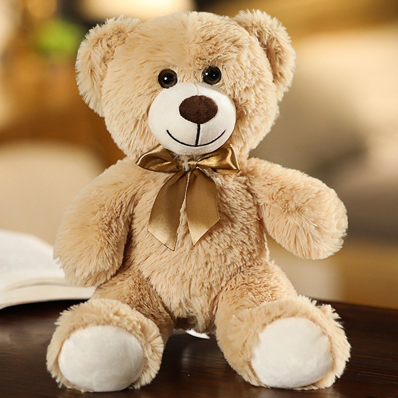 Factory Direct Bear 35cm Plush Toys New Design Cute Colorful Bow Tie Teddy Bear OEM ODM Custom Super Soft Plush Stuffed Toys