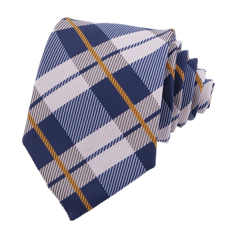 RunLin Factory Customized Formal Yarn Dyed Woven Jacquard Handmade Silk Ties for Men