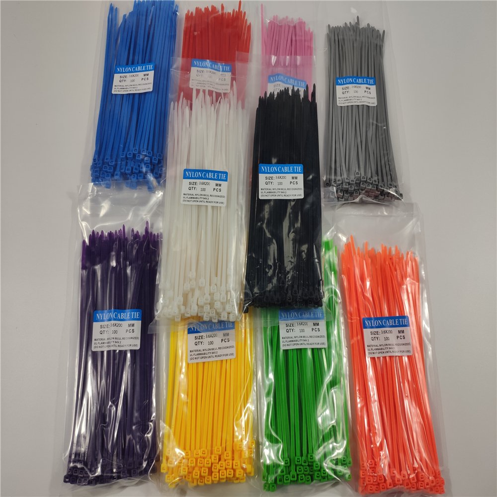 China manufacturer new design colorful nylon self-locking cable zip ties