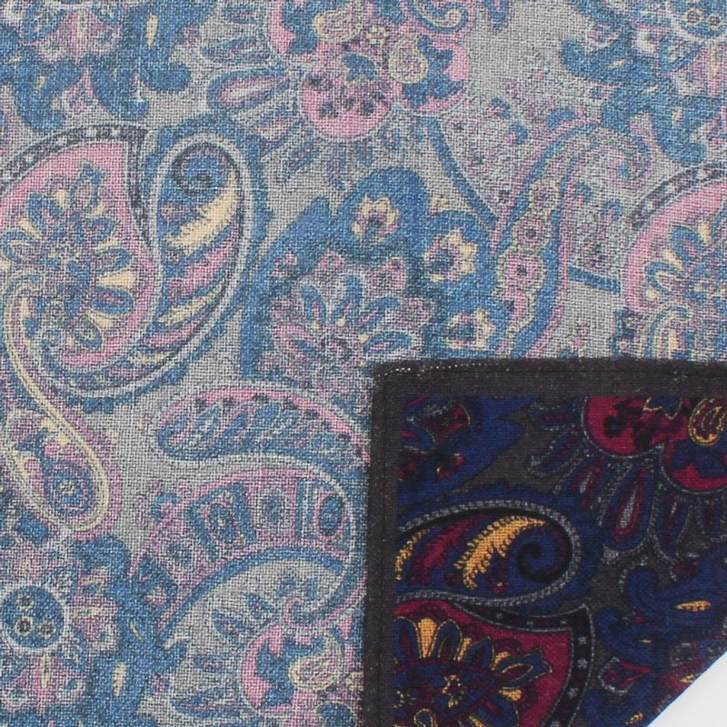 Digital Printing Wholesale Luxury Men's Handkerchief Paisley Business Pocket Square Chest Towel 100% Silk Hanky