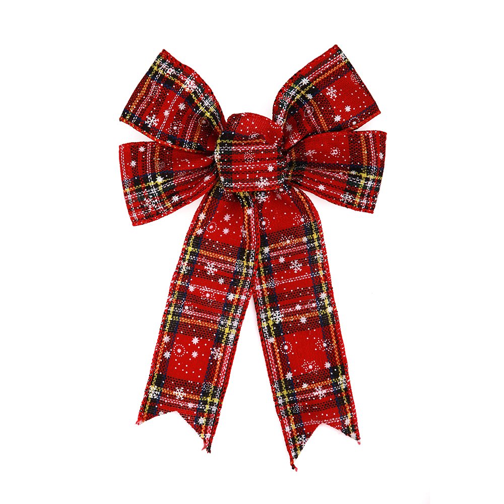 Sale Wired Edge Red Velvet Snowflake Large Giant Door Window Burlap Ties Fabric Gift Christmas Ties Wreath Bow