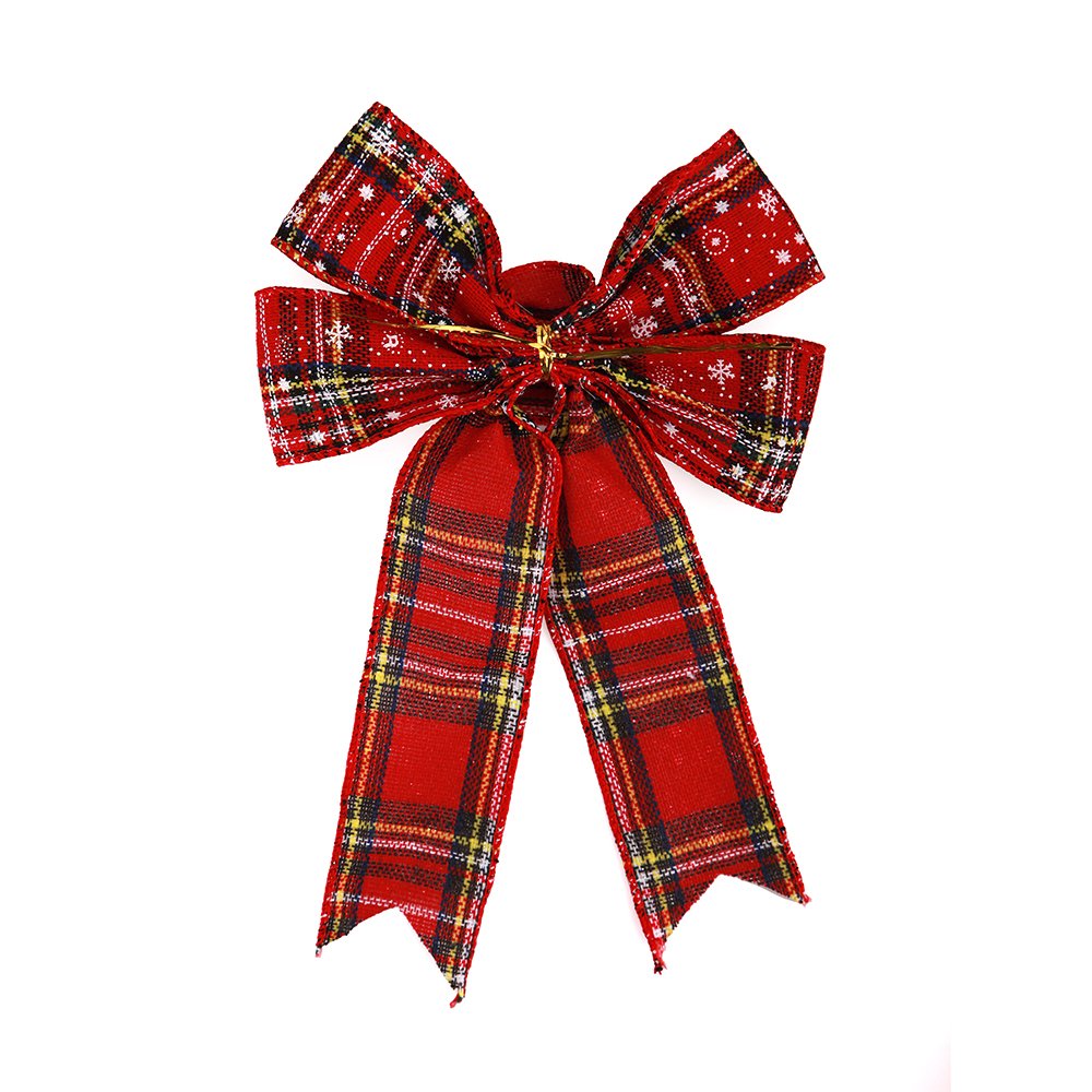 Sale Wired Edge Red Velvet Snowflake Large Giant Door Window Burlap Ties Fabric Gift Christmas Ties Wreath Bow