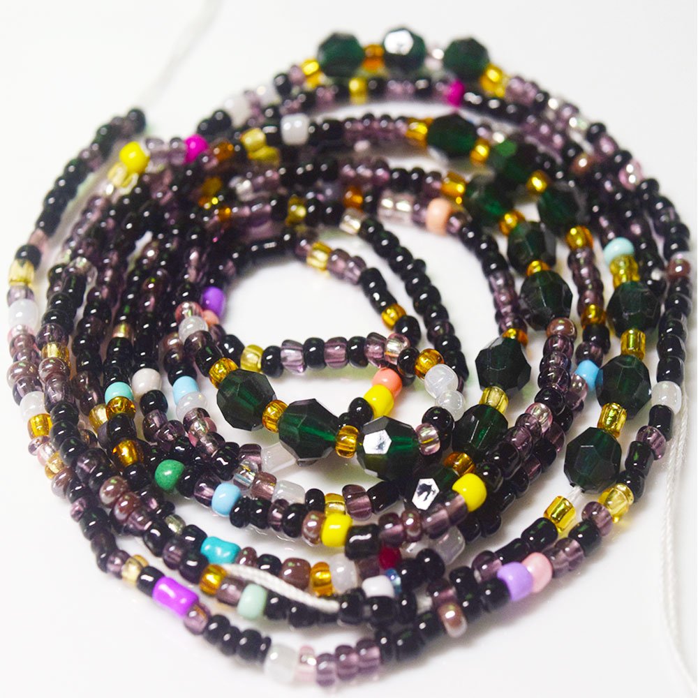trending african multi colors crystal gold waist beads belly ring body chains jewelry on cotton cord tie on women bulk wholesale