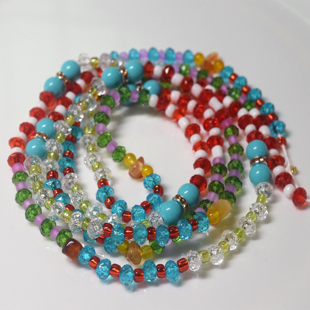 trending african multi colors crystal gold waist beads belly ring body chains jewelry on cotton cord tie on women bulk wholesale
