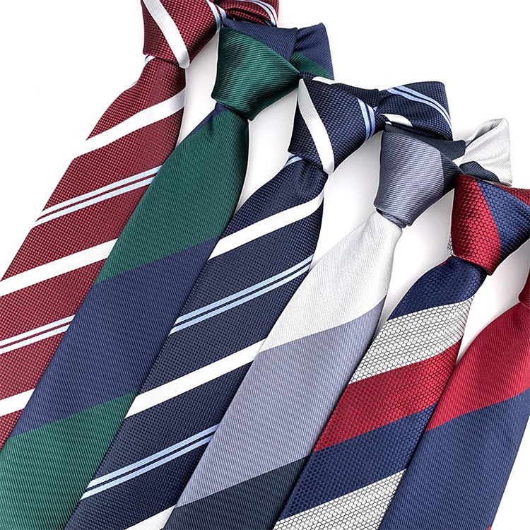 Promotion Gift fashion Accessories Design Navy Blue and Gold Striped Tie