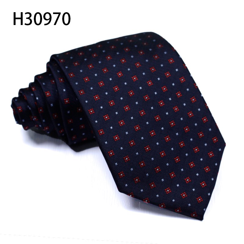 Classic Stripe Plaid Navy Blue Mens Necktie Business Party Wedding Normally Necklaces Fashion Tie