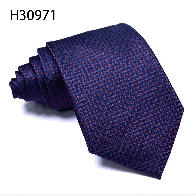 Classic Stripe Plaid Navy Blue Mens Necktie Business Party Wedding Normally Necklaces Fashion Tie