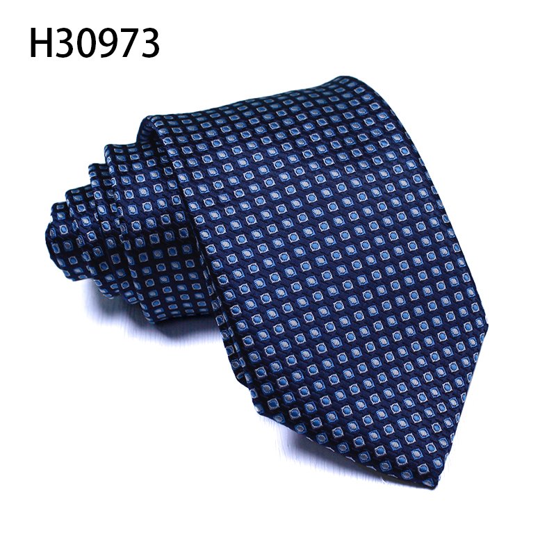 Classic Stripe Plaid Navy Blue Mens Necktie Business Party Wedding Normally Necklaces Fashion Tie