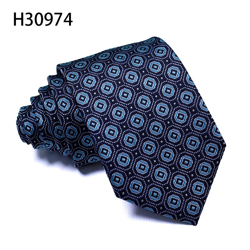 Classic Stripe Plaid Navy Blue Mens Necktie Business Party Wedding Normally Necklaces Fashion Tie