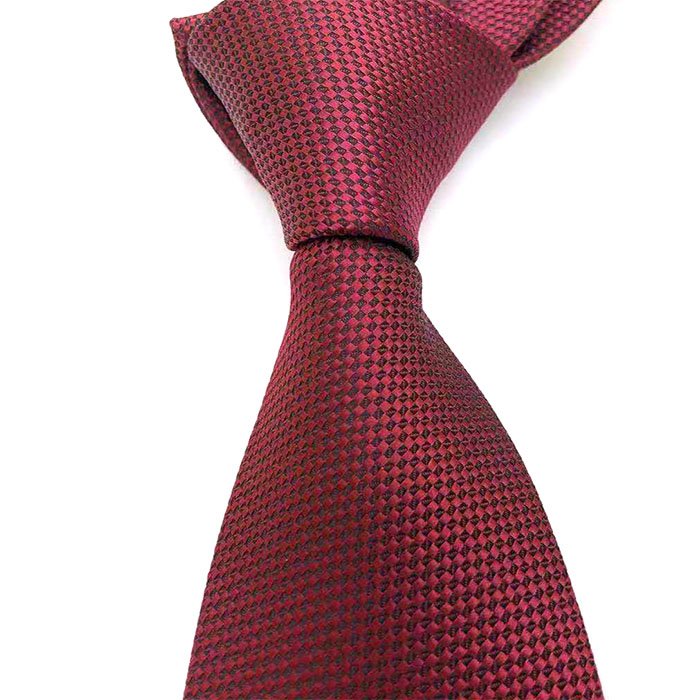 Solid Color Plain Polyester Neckties Fiery Red Mens Ties School Necktie Custom Logo Woven Jacquard