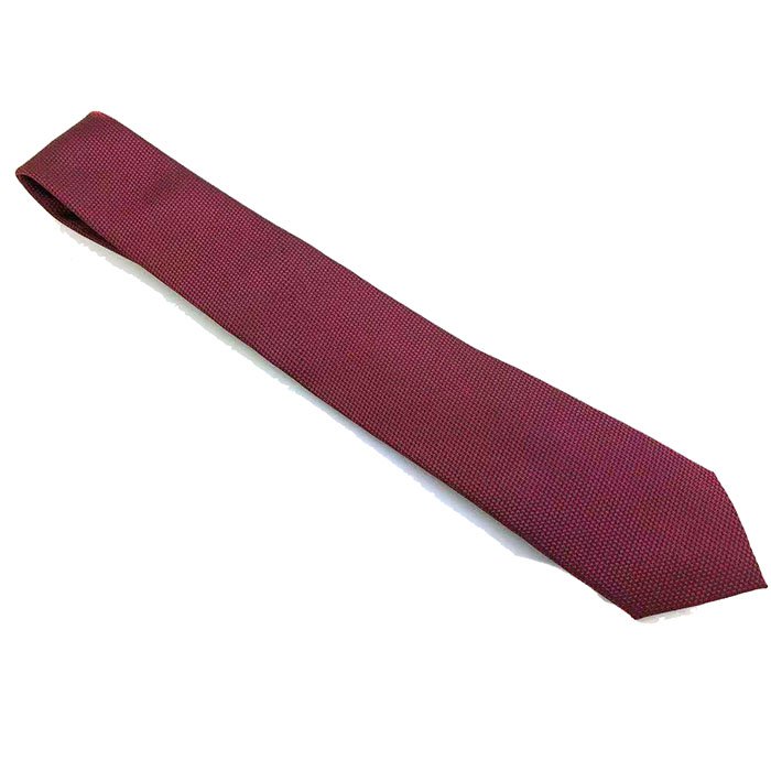 Solid Color Plain Polyester Neckties Fiery Red Mens Ties School Necktie Custom Logo Woven Jacquard