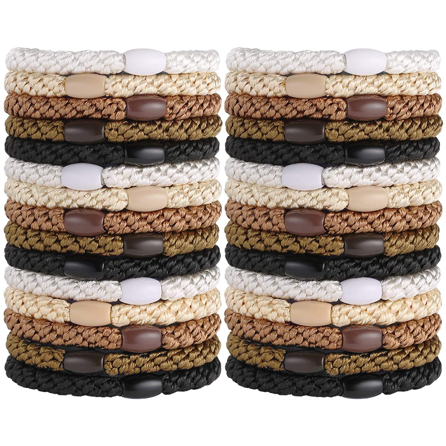 Hair Ties for Women Girls, Elastics Hair Bands Ponytail Holders for Thick Hair, No Damage No Crease Hair Elastics