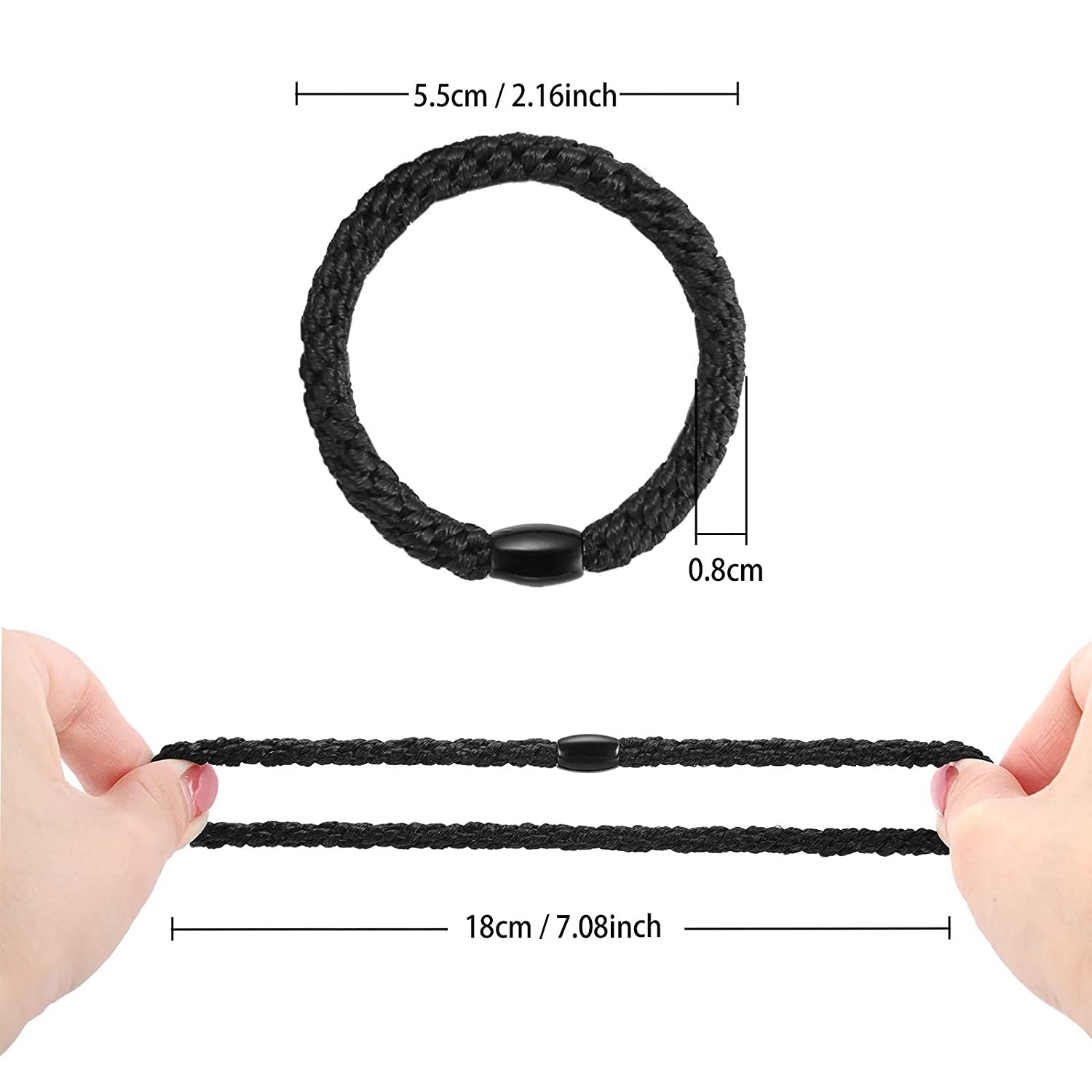 Hair Ties for Women Girls, Elastics Hair Bands Ponytail Holders for Thick Hair, No Damage No Crease Hair Elastics