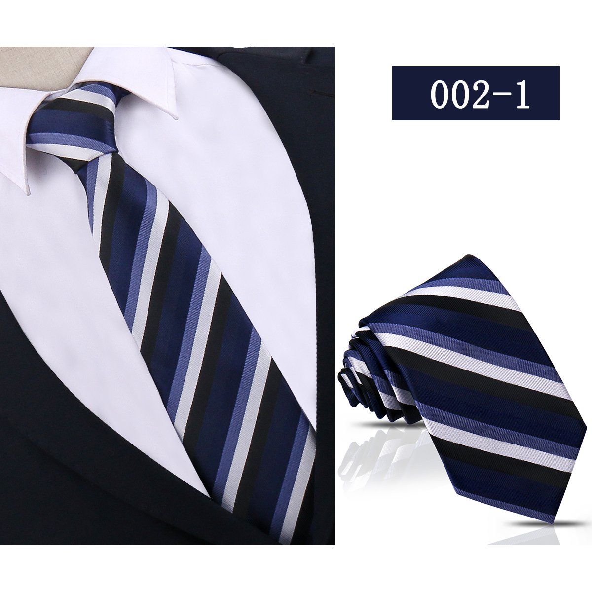 Popular Green Polyester School Tie Striped Italian Silk Neckties For Men