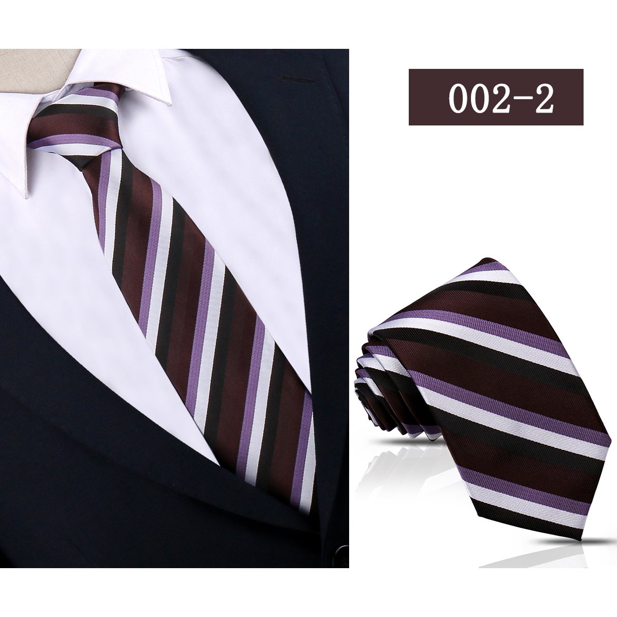 Popular Green Polyester School Tie Striped Italian Silk Neckties For Men