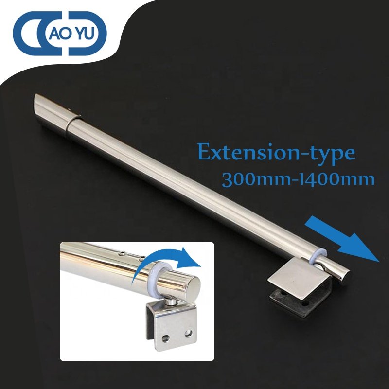 Shower Support Bar 304 Stainless Steel Adjustable Wall To Glass Bathroom Pull Rod