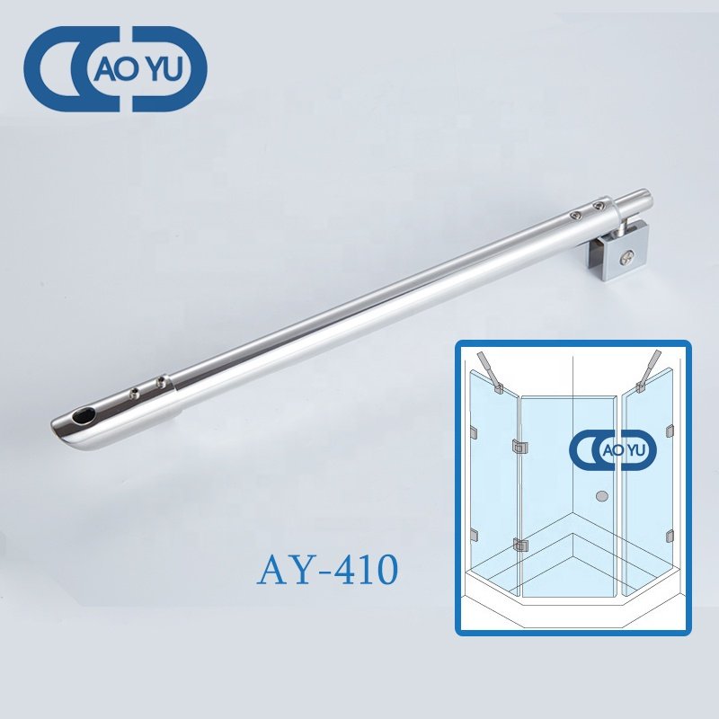 Shower Support Bar 304 Stainless Steel Adjustable Wall To Glass Bathroom Pull Rod